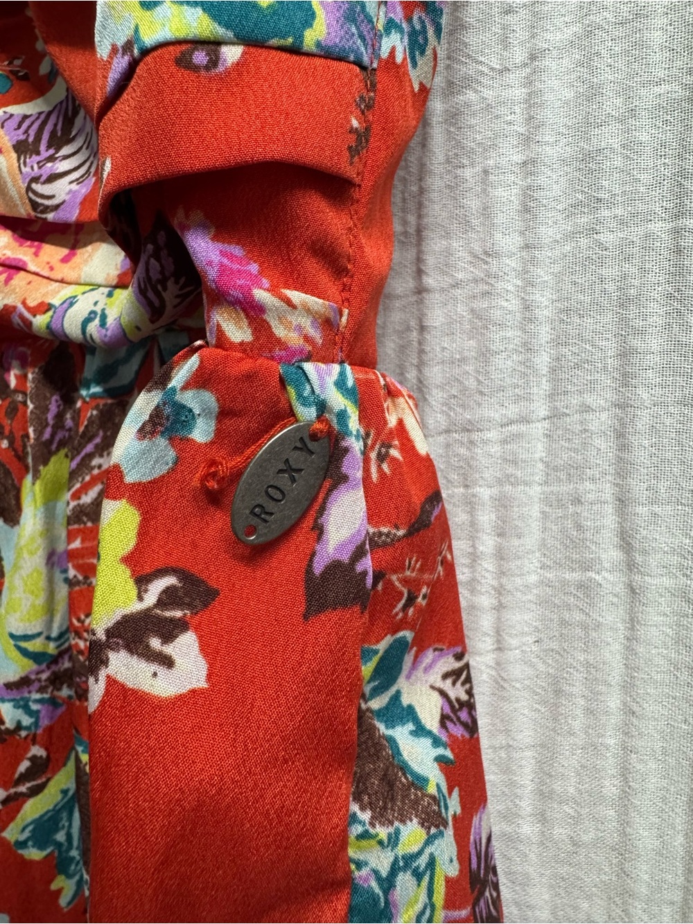 Roxy Red Floral Ruched Sundress - Picture 4 of 6